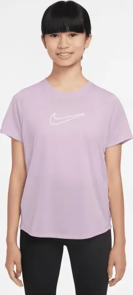 Футболка підліткова Nike ONE FITTED DRI-FIT бузкова FZ5600-537