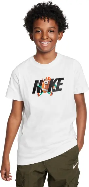 Футболка подростковая Nike SPORTSWEAR TEE FOOTBALL BALL FA23 белая FD3971-100
