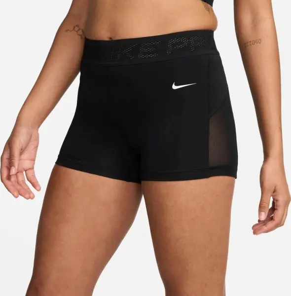 Шорты женские Nike PRO MID-RISE 3" MESH-PANELED черные FN3336-010