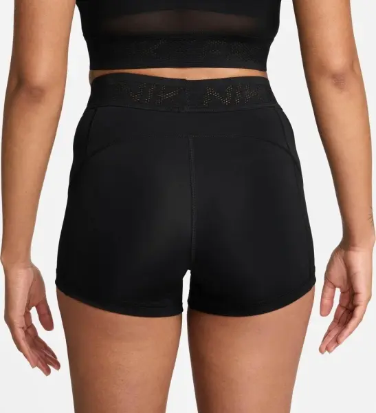Шорты женские Nike PRO MID-RISE 3" MESH-PANELED черные FN3336-010