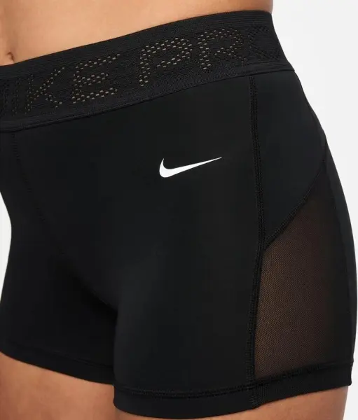 Шорты женские Nike PRO MID-RISE 3" MESH-PANELED черные FN3336-010
