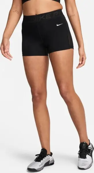 Шорты женские Nike PRO MID-RISE 3" MESH-PANELED черные FN3336-010