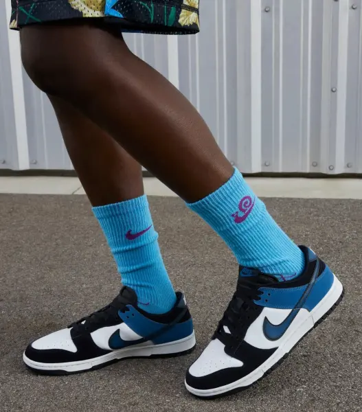 Кроссовки Nike DUNK LOW RETRO NAS черно-бело-синие FD6923-100