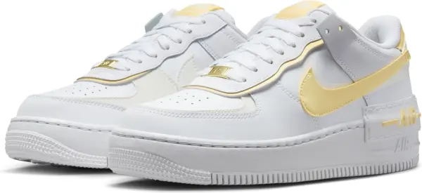 Кросівки жіночі Nike AIR FORCE 1 SHADOW біло-жовті CI0919-122
