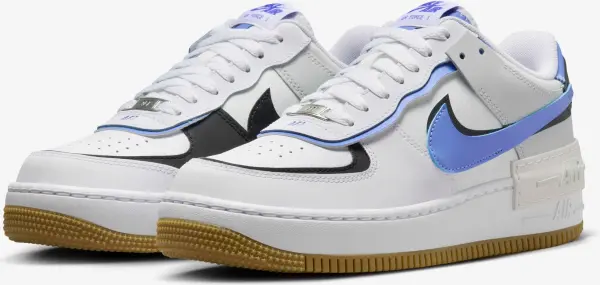 Кроссовки женские Nike AIR FORCE 1 SHADOW бело-фиолетово-черные DZ1847-109