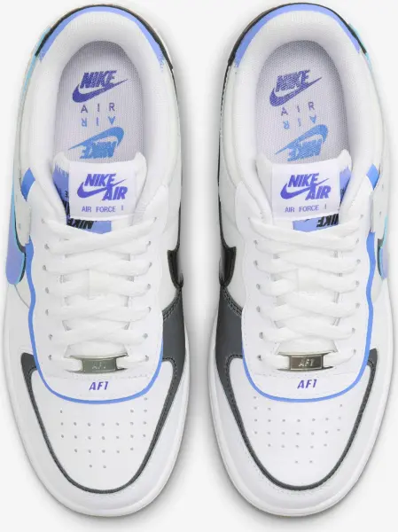 Кроссовки женские Nike AIR FORCE 1 SHADOW бело-фиолетово-черные DZ1847-109