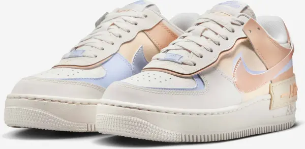 Кроссовки женские Nike AIR FORCE 1 SHADOW кремово-персиково-фиолетовые DZ1847-114