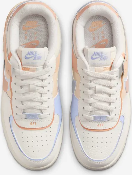 Кроссовки женские Nike AIR FORCE 1 SHADOW кремово-персиково-фиолетовые DZ1847-114