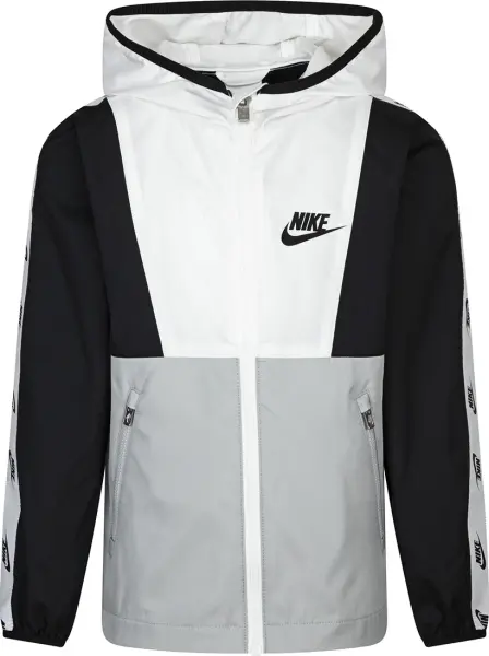 Вітровка дитяча Nike COLOR BLOCK WINDBREAKER біло-сіро-чорна 86M790-023