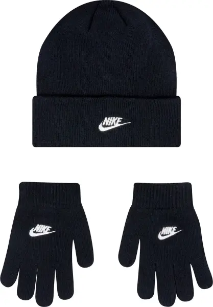 Зимний набор аксессуаров подростковый Nike FUTURA BEANIE GLOVE SET черный 9A2961-023