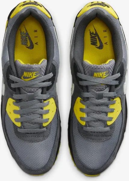 Кроссовки Nike AIR MAX 90 темно-серо-желтые DM0029-016