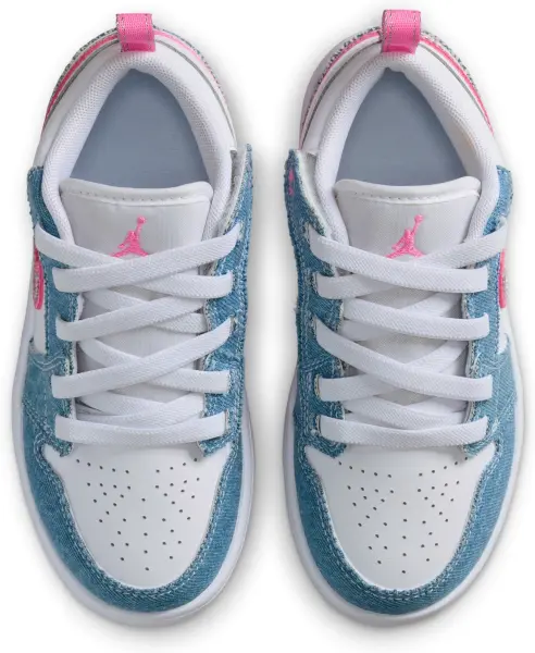 Кросівки дитячі Nike AIR JORDAN 1 LOW ALT SE (PS) блакитно-біло-рожеві HQ2003-400