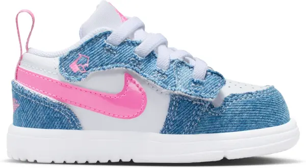 Кроссовки детские Nike AIR JORDAN 1 LOW ALT SE (TD) голубо-бело-розовые HQ2002-400