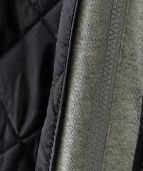 Куртка детская Nike FLEECE HOODED QUILT черно-серая 86N071-023