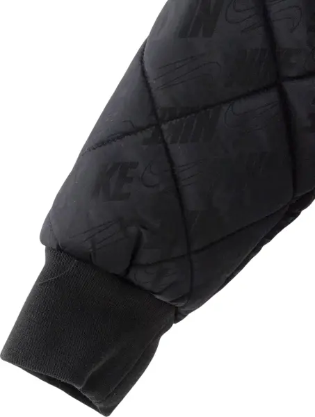 Куртка детская Nike FLEECE HOODED QUILT черно-серая 86N071-023