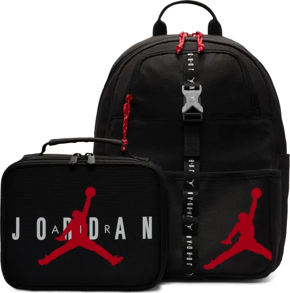 Рюкзак підлітковий Nike AIR JORDAN LUNCH BACKPACK чорно-червоний 9A0775-023