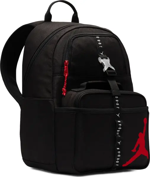Рюкзак підлітковий Nike AIR JORDAN LUNCH BACKPACK чорно-червоний 9A0775-023
