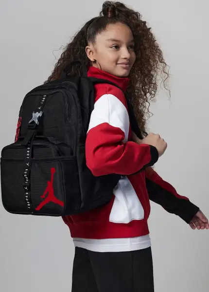 Рюкзак підлітковий Nike AIR JORDAN LUNCH BACKPACK чорно-червоний 9A0775-023
