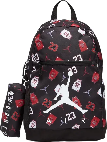 Рюкзак підлітковий Nike JORDAN AIR SCHOOL чорно-червоно-білий 9B0503-W0G