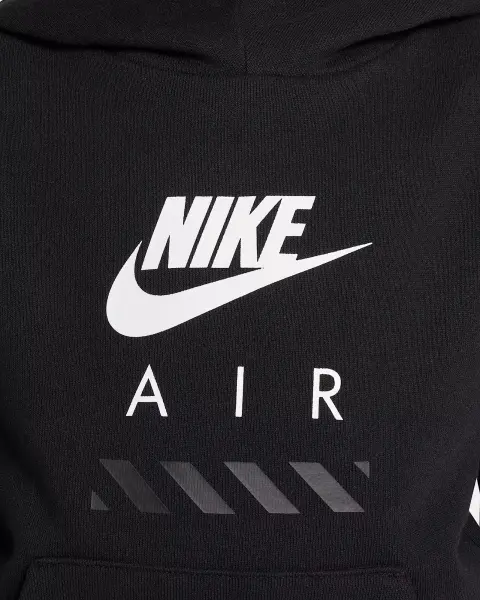 Спортивний костюм підлітковий Nike AIR FLEECE чорно-білий HF8812-010__HF8811-010