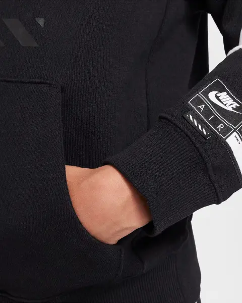 Спортивний костюм підлітковий Nike AIR FLEECE чорно-білий HF8812-010__HF8811-010