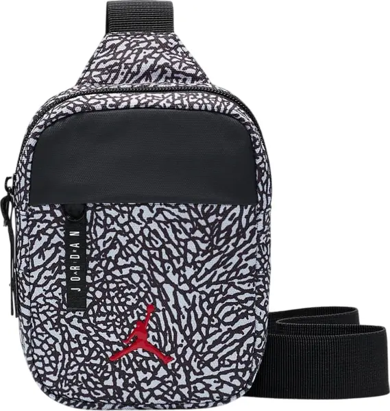 Сумка через плечо Nike JORDAN AIRBORNE HIP BAG бело-черная 7A0747-I00