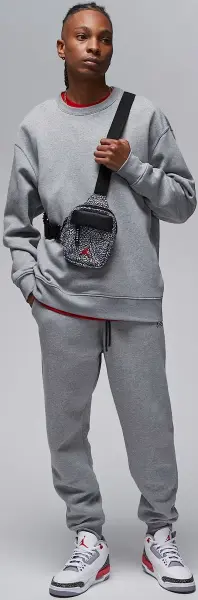 Сумка через плечо Nike JORDAN AIRBORNE HIP BAG бело-черная 7A0747-I00