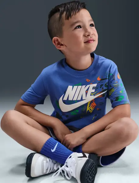 Футболка дитяча Nike CLUB REVEALED синя 86N210-B9A