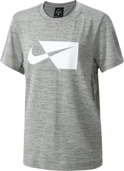 Футболка подростковая Nike DRI-FIT HYBRID серая DA0282-084