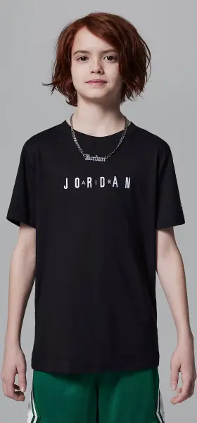 Футболка подростковая Nike JORDAN WORDMARK черная 95D634-023