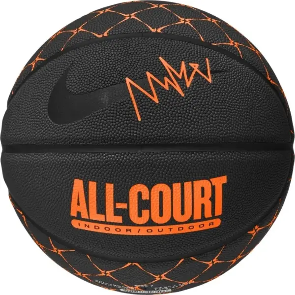 Баскетбольний м'яч Nike EVERYDAY ALL COURT 8P GRAPHIC DEFLATED чорно-помаранчевий Розмір 7 N.100.4370.035.07