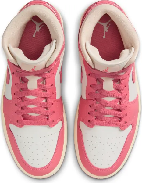 Кроссовки женские Nike AIR JORDAN 1 MID розово-бело-кремовые BQ6472-109