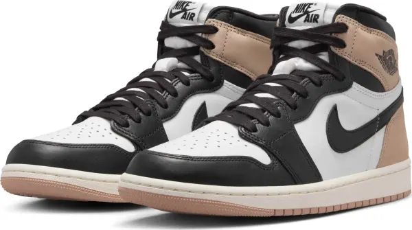 Кроссовки женские Nike JORDAN 1 RETRO HIGH OG LATTE коричнево-бело-черные FD2596-021