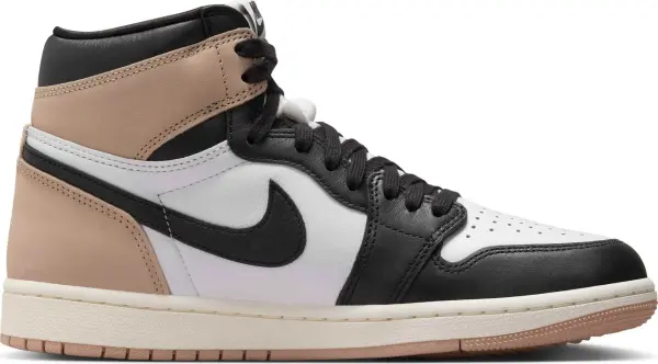 Кроссовки женские Nike JORDAN 1 RETRO HIGH OG LATTE коричнево-бело-черные FD2596-021