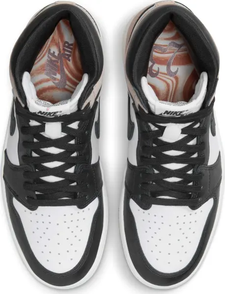 Кроссовки женские Nike JORDAN 1 RETRO HIGH OG LATTE коричнево-бело-черные FD2596-021