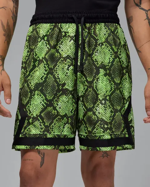 Шорти Nike JORDAN SPORT DRI-FIT MESH DIAMOND SHORTS салатово-чорні HF9907-358