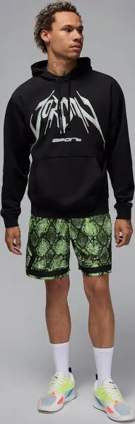 Шорти Nike JORDAN SPORT DRI-FIT MESH DIAMOND SHORTS салатово-чорні HF9907-358