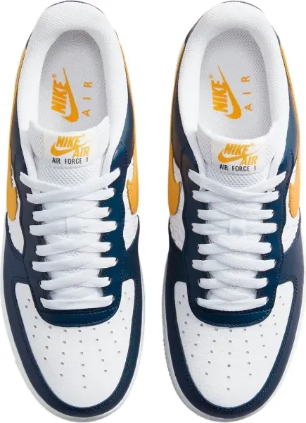 Кросівки Nike AIR FORCE 1 LOW EMB біло-темно-синьо-жовті FJ4209-400
