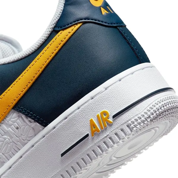 Кросівки Nike AIR FORCE 1 LOW EMB біло-темно-синьо-жовті FJ4209-400