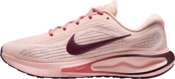Кроссовки беговые женские Nike JOURNEY RUN светло-розово-кораллово-бордовые FJ7765-800
