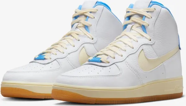 Кросівки жіночі Nike AIR FORCE 1 HIGH SCULPT SURFACES біло-кремово-блакитні FD9868-100