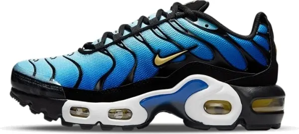 Кросівки підліткові Nike AIR MAX PLUS (GS) синьо-чорно-жовті CD0609-032