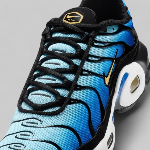 Кросівки підліткові Nike AIR MAX PLUS (GS) синьо-чорно-жовті CD0609-032