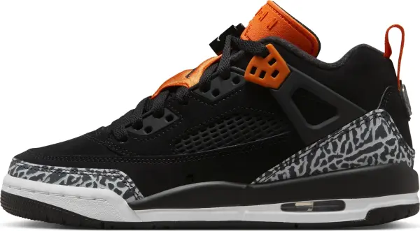Кроссовки подростковые Nike JORDAN SPIZIKE LOW (GS) черно-оранжево-белые FQ3950-008