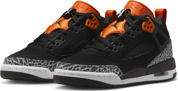Кроссовки подростковые Nike JORDAN SPIZIKE LOW (GS) черно-оранжево-белые FQ3950-008