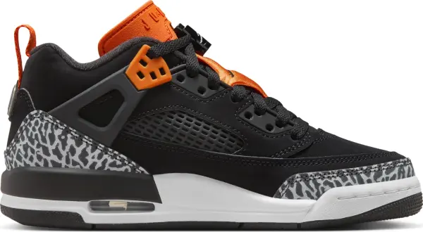 Кроссовки подростковые Nike JORDAN SPIZIKE LOW (GS) черно-оранжево-белые FQ3950-008