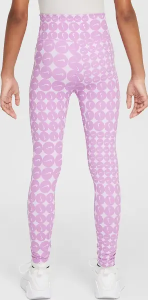 Леггинсы подростковые Nike ONE DRI-FIT HIGH-WAISTED сиренево-светло-розовые HF8228-532