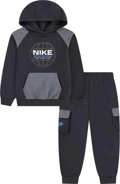 Спортивний костюм дитячий Nike LOGO PRINTED TRACKSUIT темно-сірий 86N239-G9Q