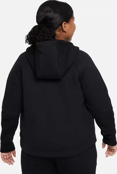 Толстовка підліткова Nike SPORTSWEAR TECH FLEECE FULL-ZIP (EXTENDED SIZE) чорна FD2980-010
