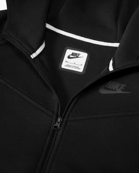 Толстовка підліткова Nike SPORTSWEAR TECH FLEECE FULL-ZIP (EXTENDED SIZE) чорна FD2980-010